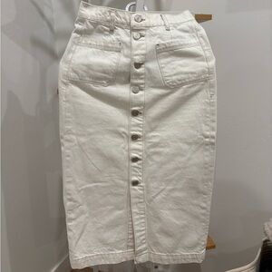 Frame Denim Off-White Skirt